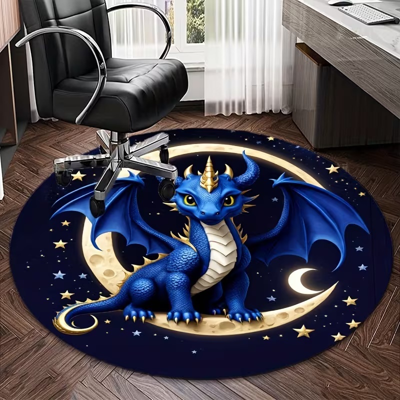 Home Bathroom Scales - 3D Dragon Rug Silver Gray Fantasy