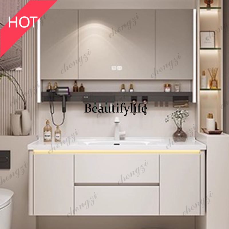 Home Bathroom Vanity Combo - M07 Organizer Storage Cupboard Mirror Toilet