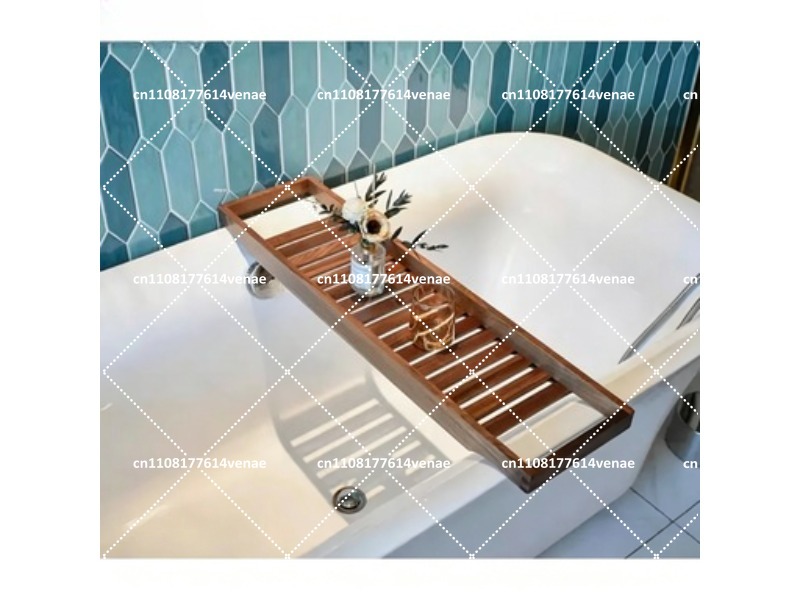 Bath Caddy Tray - Solid Wood Bathtub Caddy Tray Non