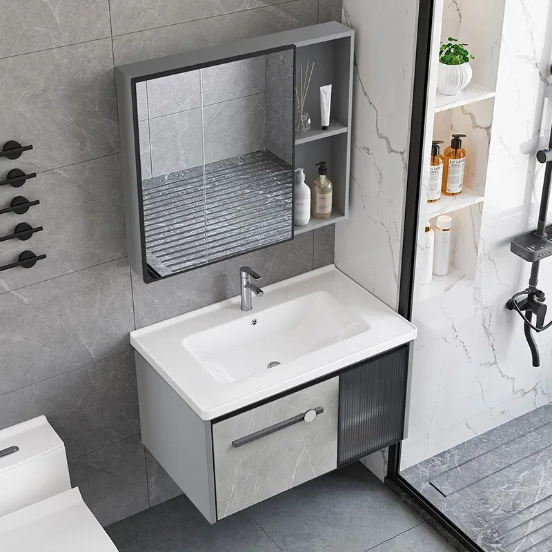 Home Bathroom Vanity Combo - Waterproof Bathroom Cabinet with Smart Mirror