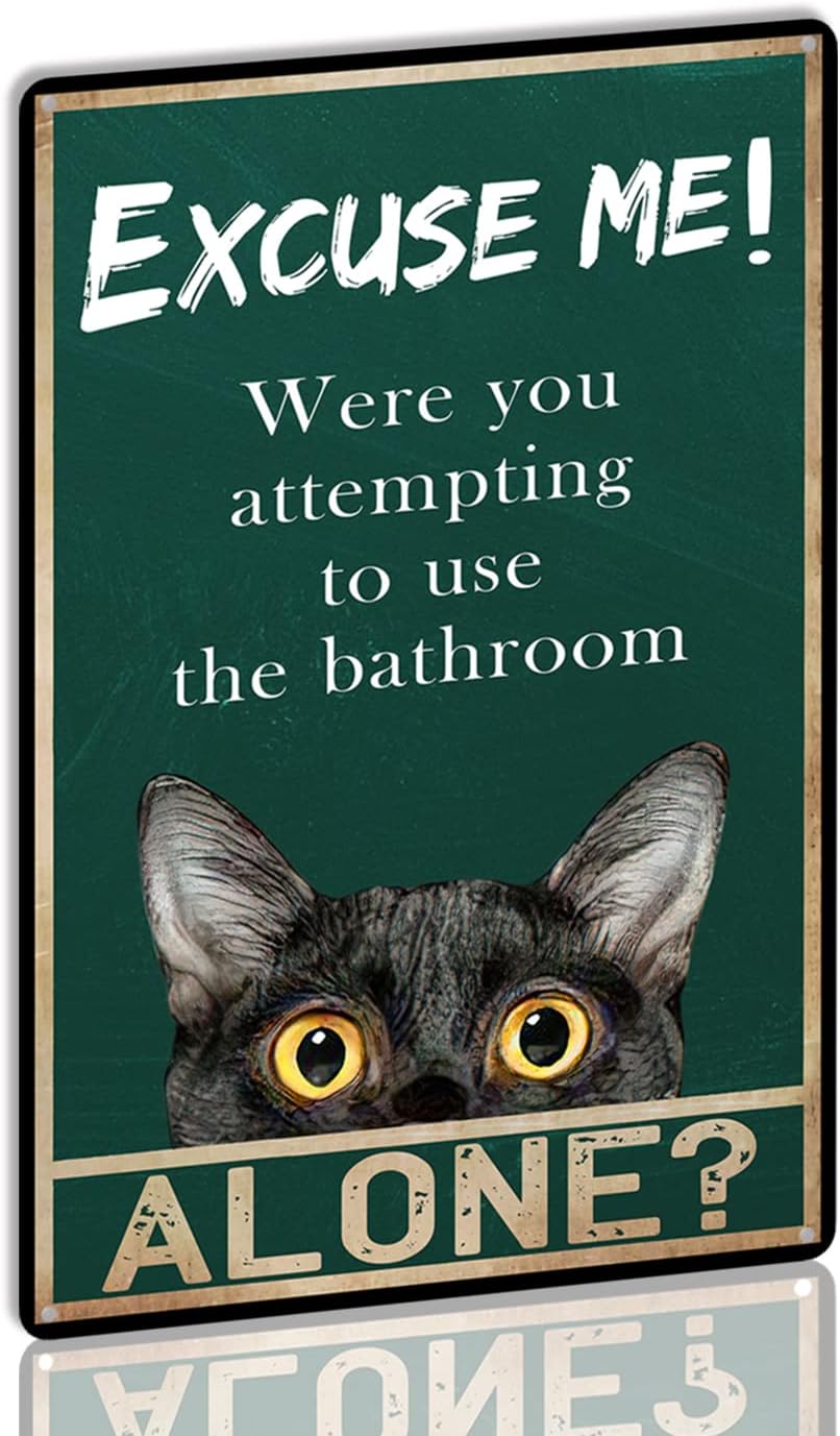 Home Alone Bathroom - YLUYINOM Tin Sign Painting Funny Black