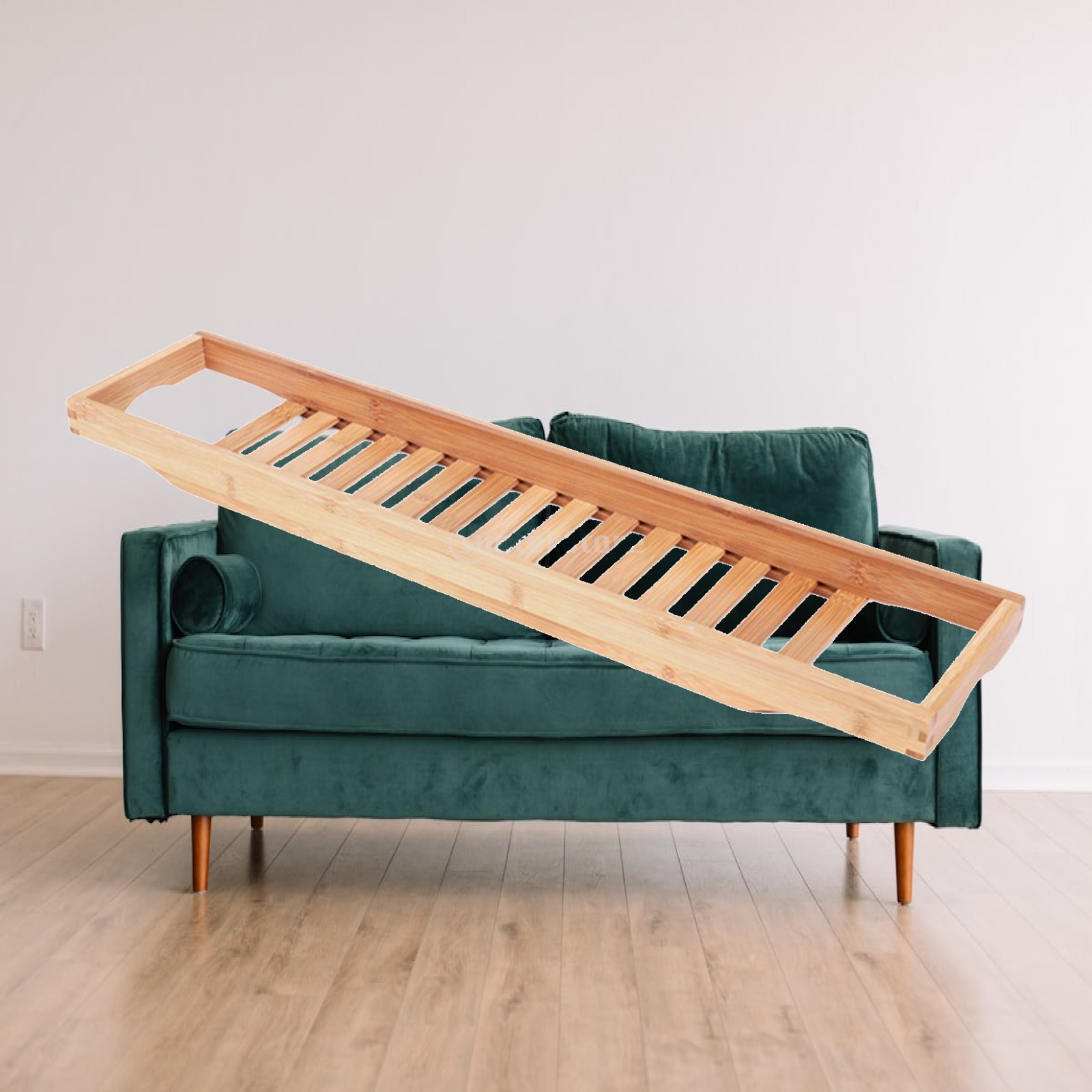 Bath Caddy Tray - Bamboo Wooden Bathtub Caddy Tray Bath