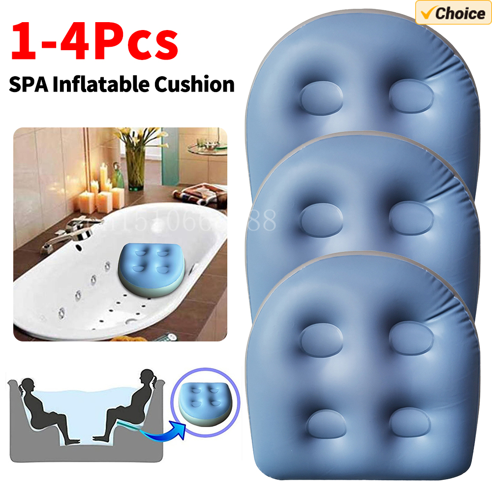 Bathtub Pillow Inflatable - 1-4 PCS SPA Inflatable Cushion Tub