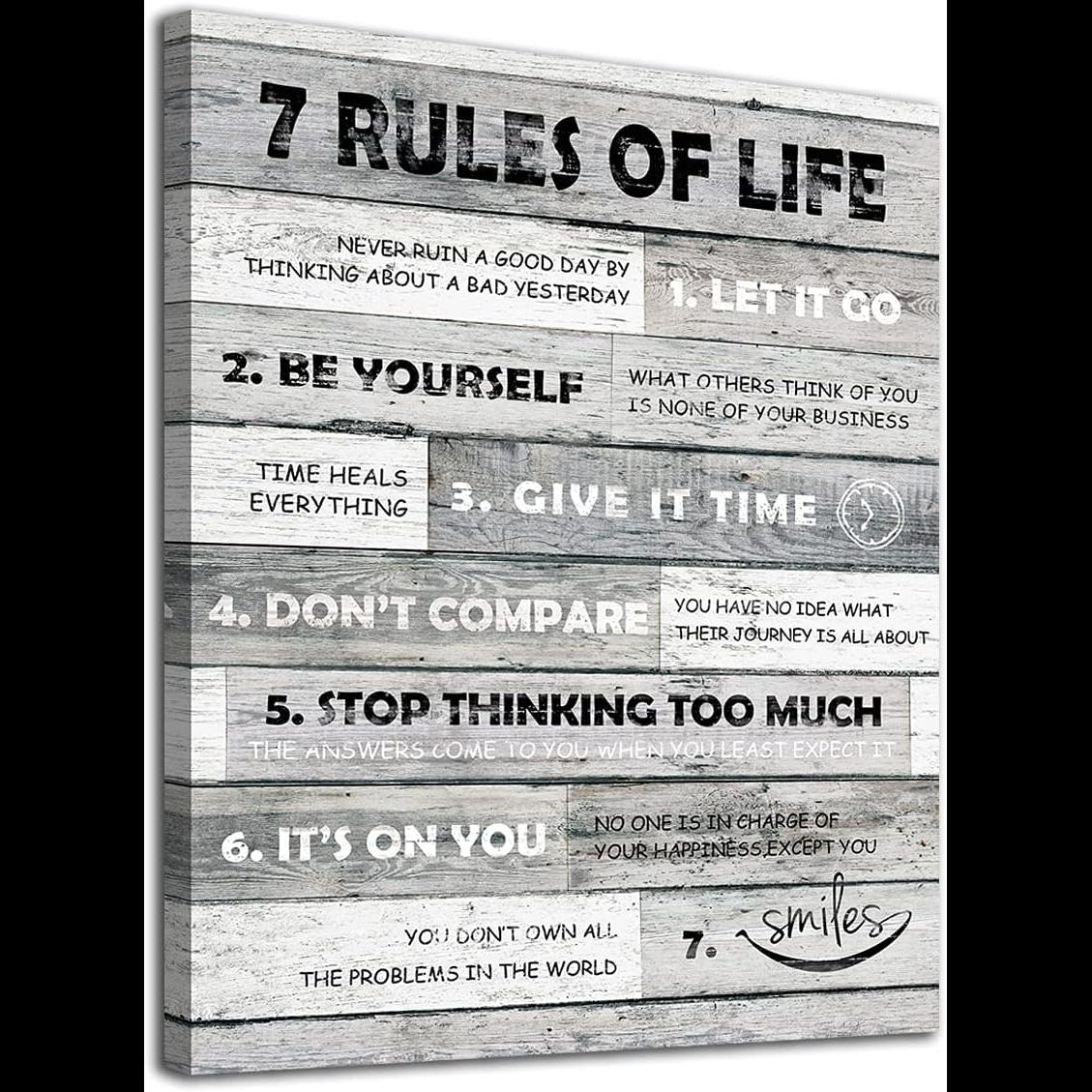 Home Bathroom Rules - Inspirational Wall Art Rules of Life