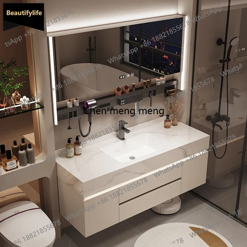 Home Bathroom Vanity Combo - B567 Partitions Storage Bathroom Cabinet Organizer
