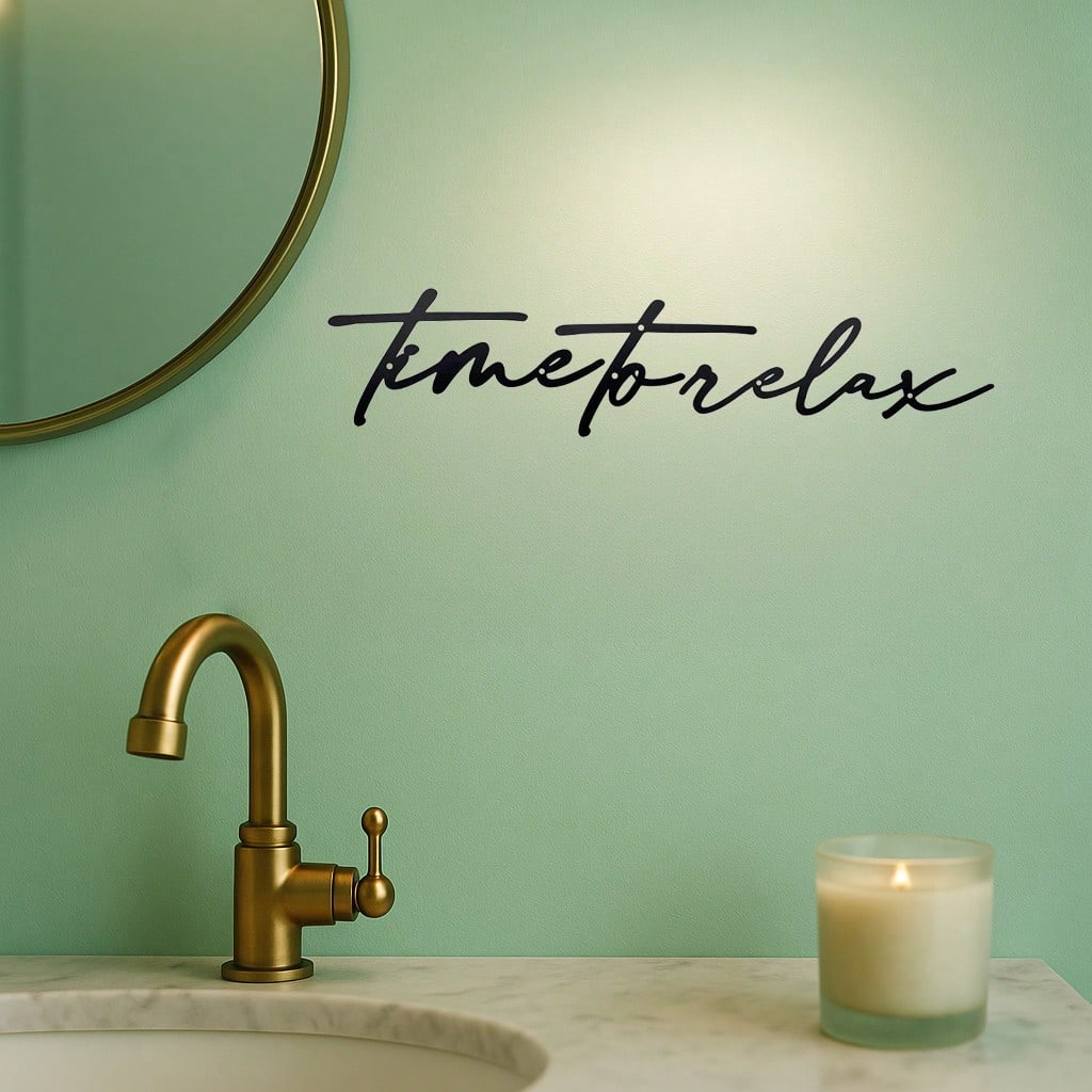 Home Goods Bathroom - 3PCS Black Metal Wall Art Set