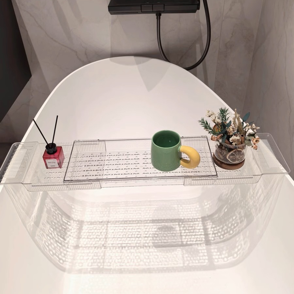 Bath Caddy Tray - Luxury Expandable Bathtub -Caddy Tray With