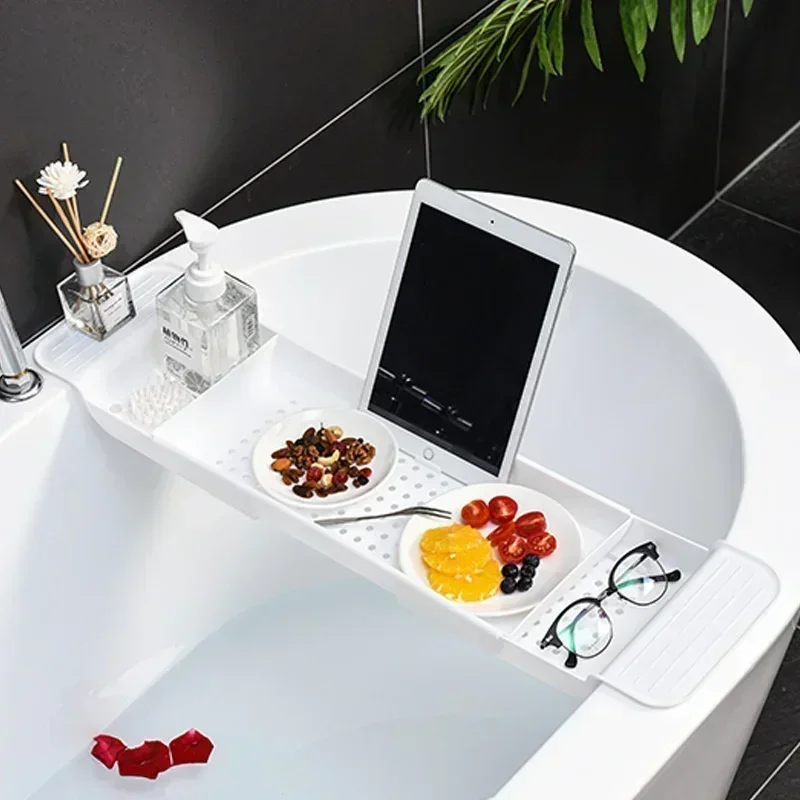 Bath Caddy Tray - Bathroom Portable Tools Bathtub Shelf Extendable