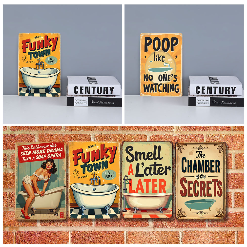 Funny Bathroom Rules Vintage M - Home Bathroom Rules recension och pris