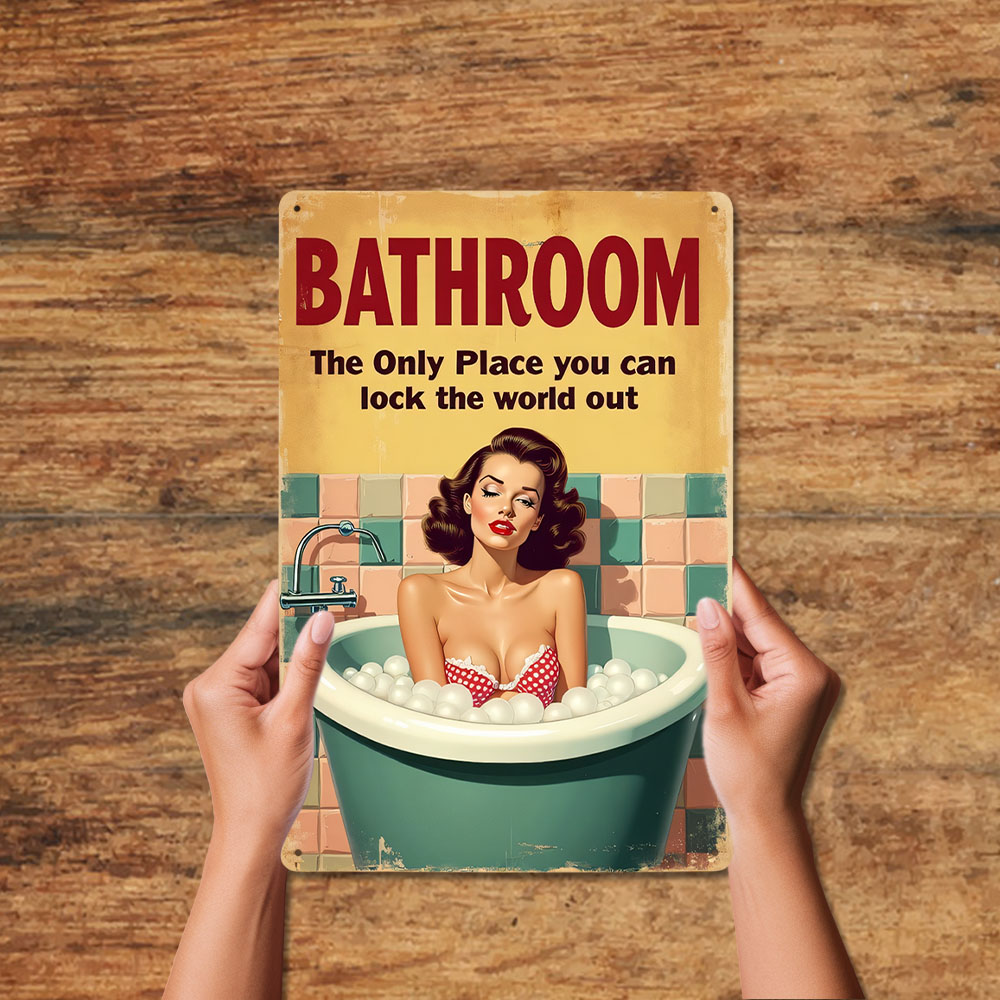 Funny Bathroom Rules Vintage M - Home Bathroom Rules recension och pris