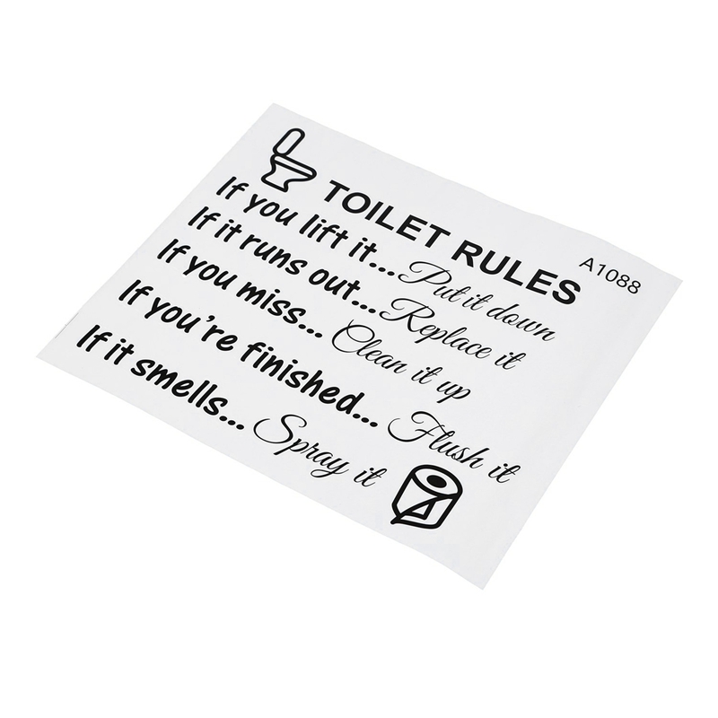AS60-10X Toilet Rules Bathroom - Home Bathroom Rules recension och pris