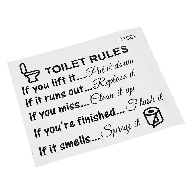 AS60-10X Toilet Rules Bathroom - Home Bathroom Rules recension och pris