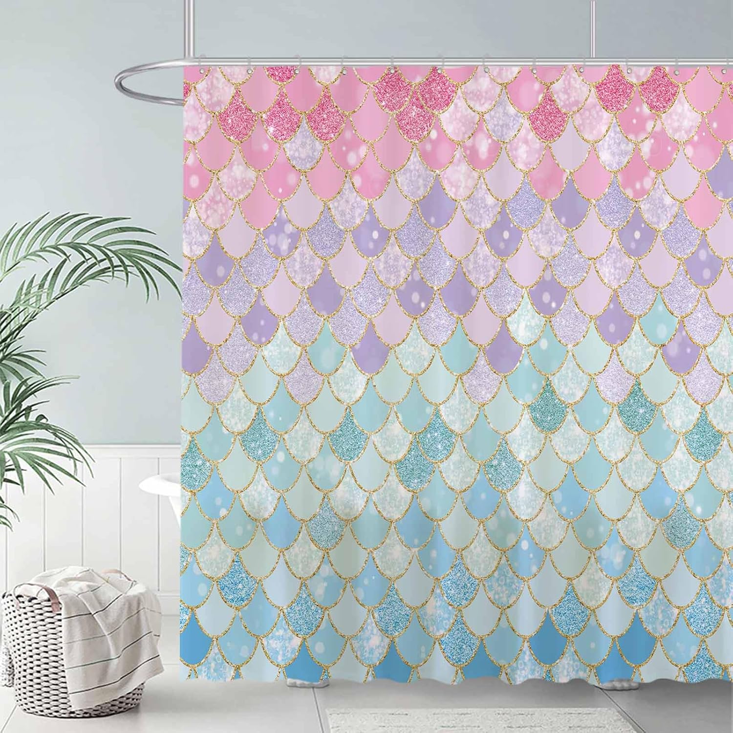 Mermaid Scales Shower Curtain  - Home Bathroom Scales recension och pris