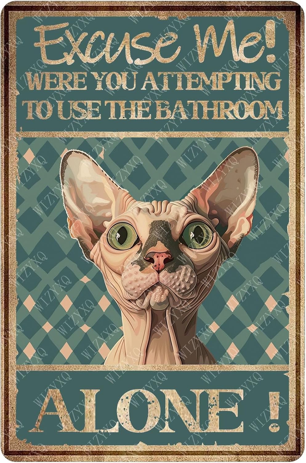 Metal Signs Excuse Me Alone Ha - Home Alone Bathroom recension och pris