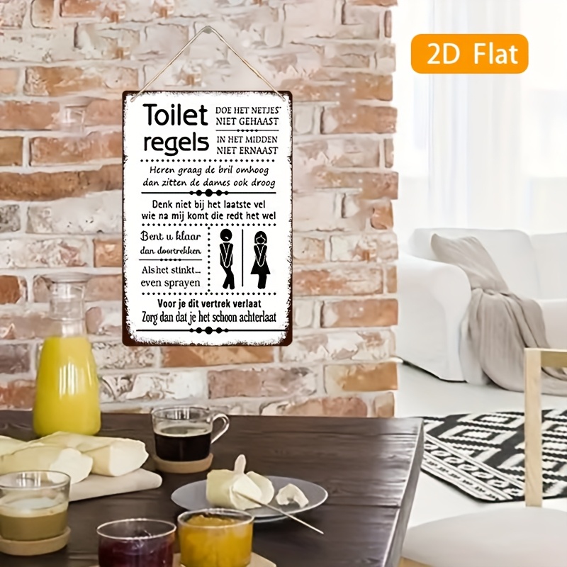 Funny Dutch Bathroom Rules Vin - Home Bathroom Rules recension och pris