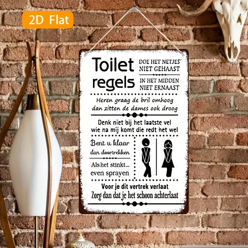 Funny Dutch Bathroom Rules Vin - Home Bathroom Rules recension och pris