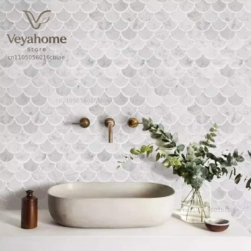 Fish Scale Scalloped Marble Mo - Home Bathroom Scales recension och pris