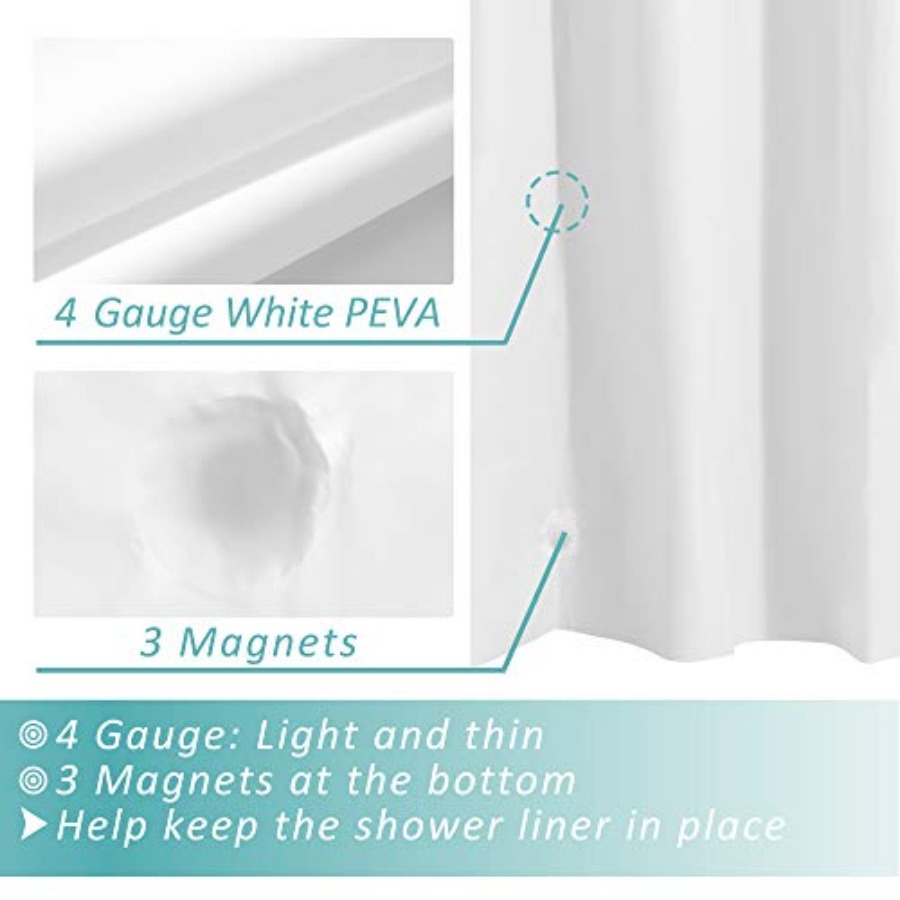 White Shower Curtain Liner wit - Shower Curtain Liner recension och pris