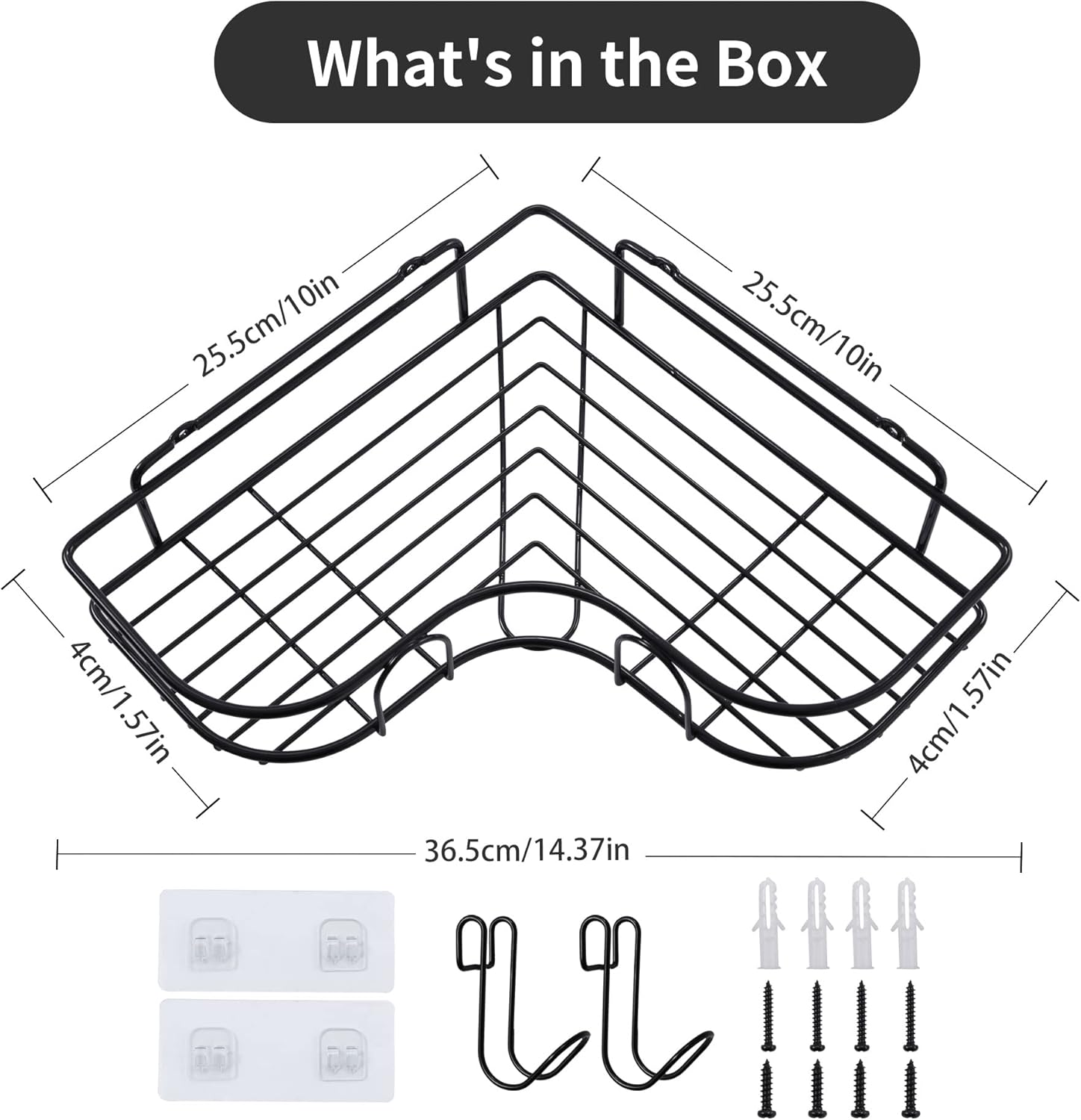 Corner Shower Caddy for Inside - Bath Caddy Tray recension och pris
