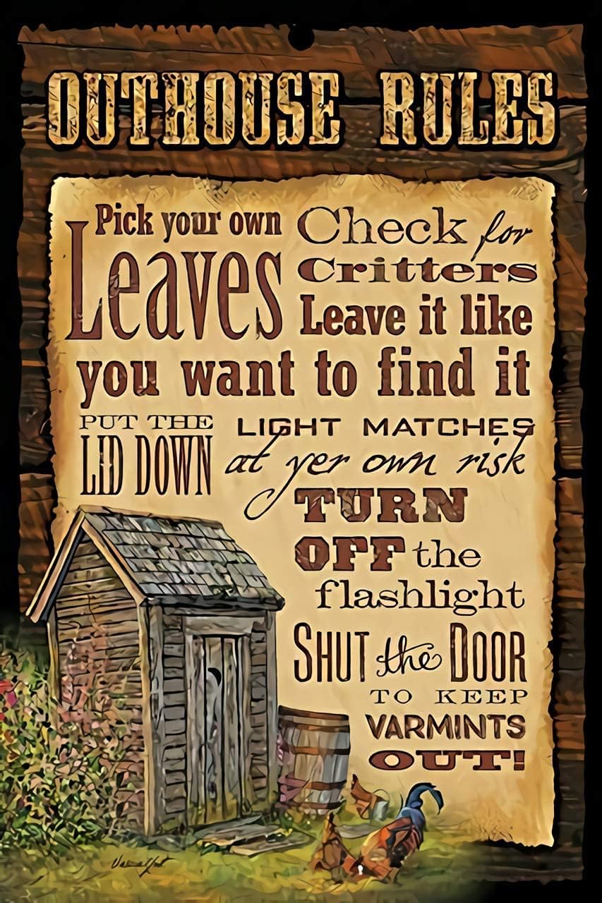 Y1,Vintage Metal Tin Sign Bath - Home Bathroom Rules recension och pris