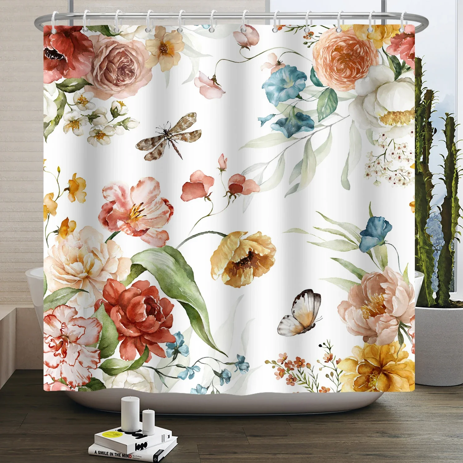 Watercolor Eucalyptus Leaf Sho - Shower Curtain Liner recension och pris