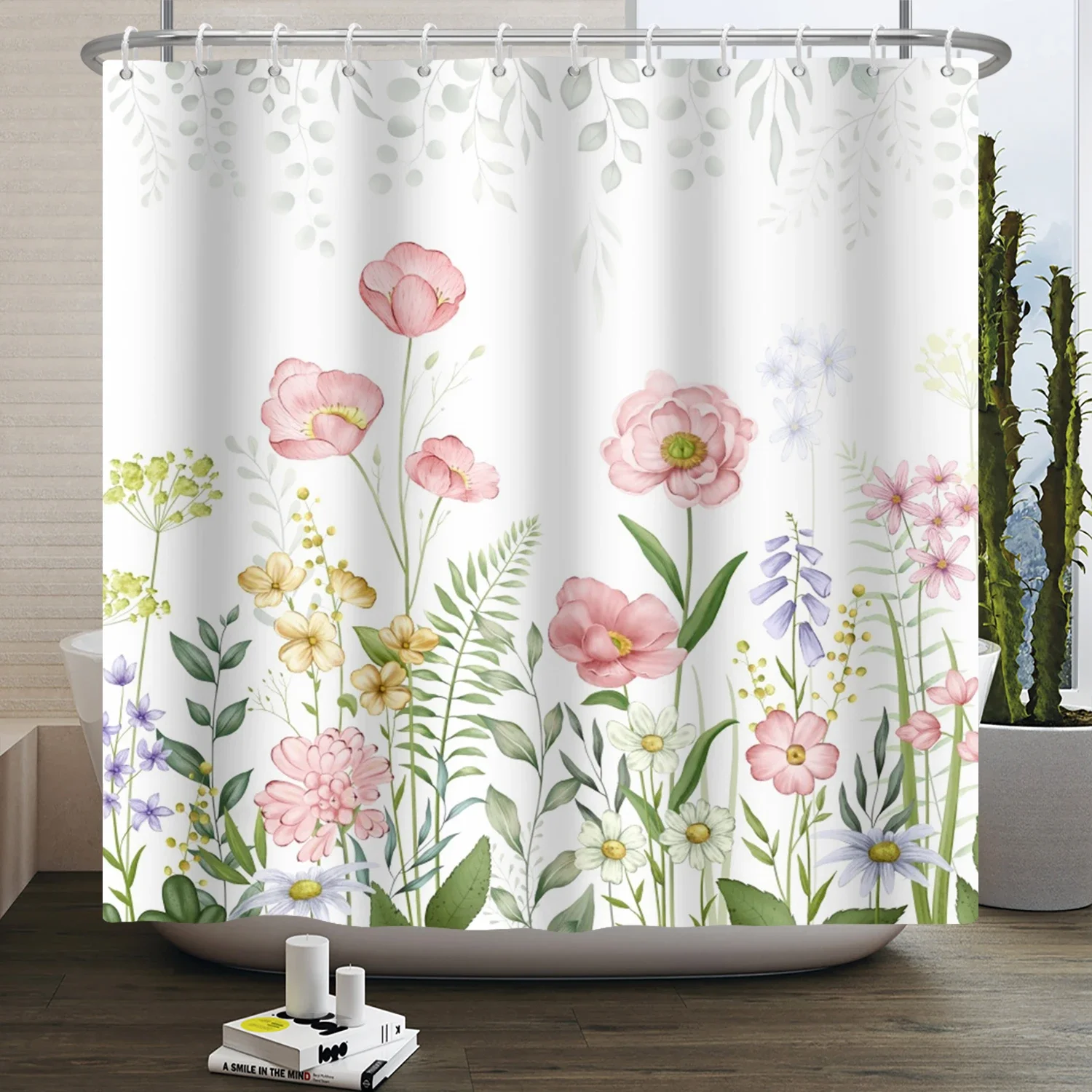 Watercolor Eucalyptus Leaf Sho - Shower Curtain Liner recension och pris