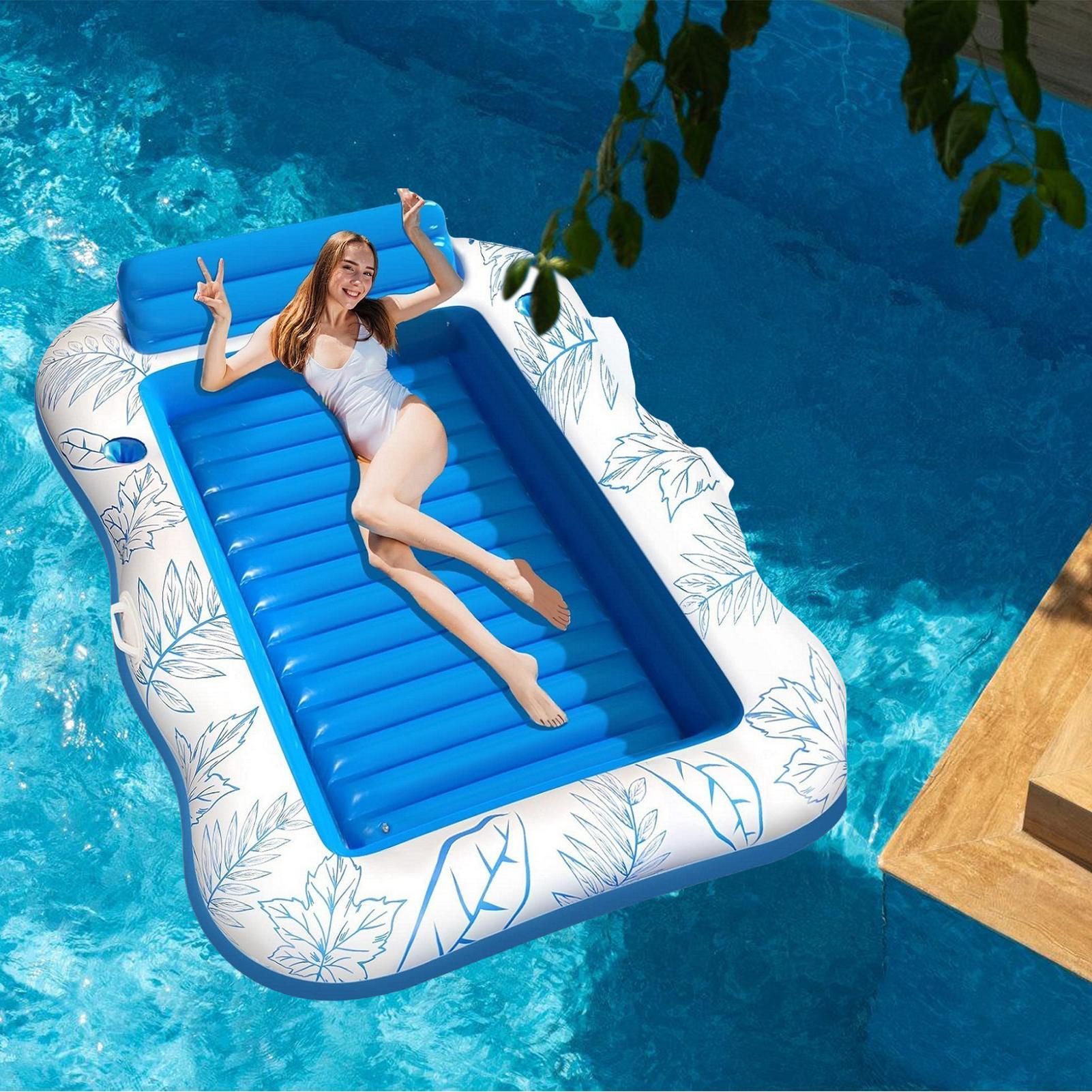 Inflatable Tanning Pool Blow u - Bathtub Pillow Inflatable recension och pris