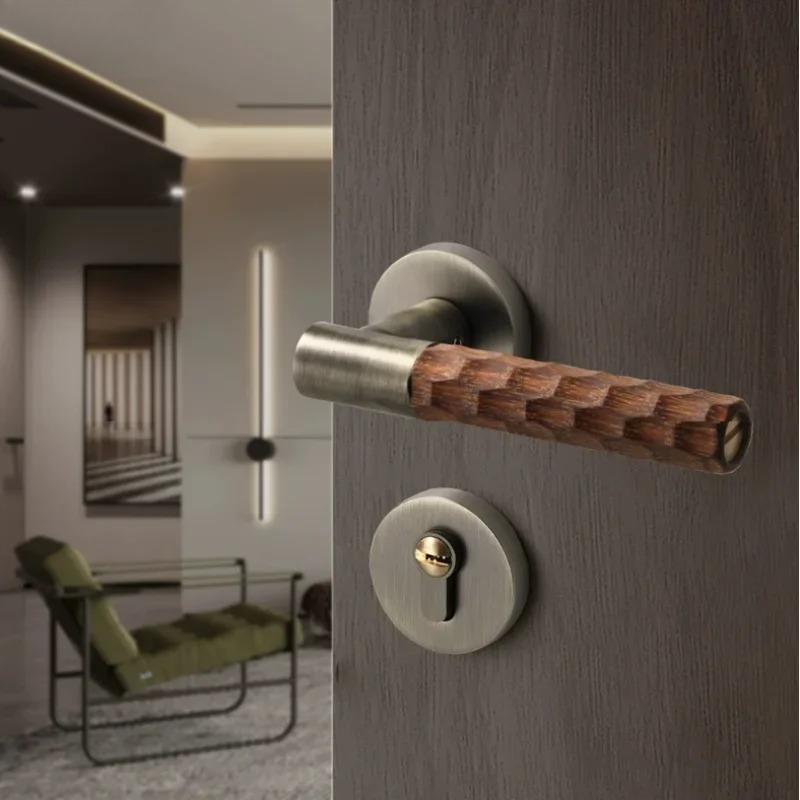 Wooden Door Handle Zinc Silent - Home Hardware Bathroom Accessories recension och pris
