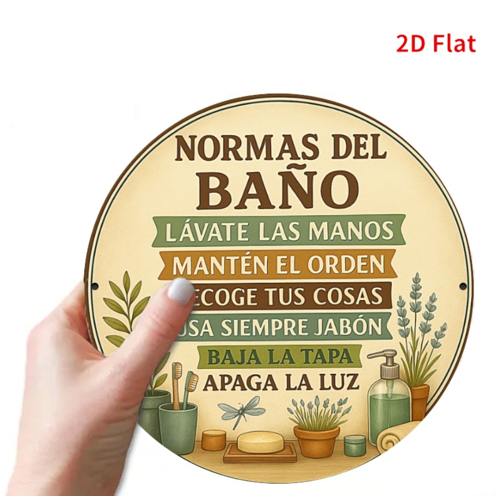 2D Flat 20x20cm Spanish Bathro - Home Bathroom Rules recension och pris