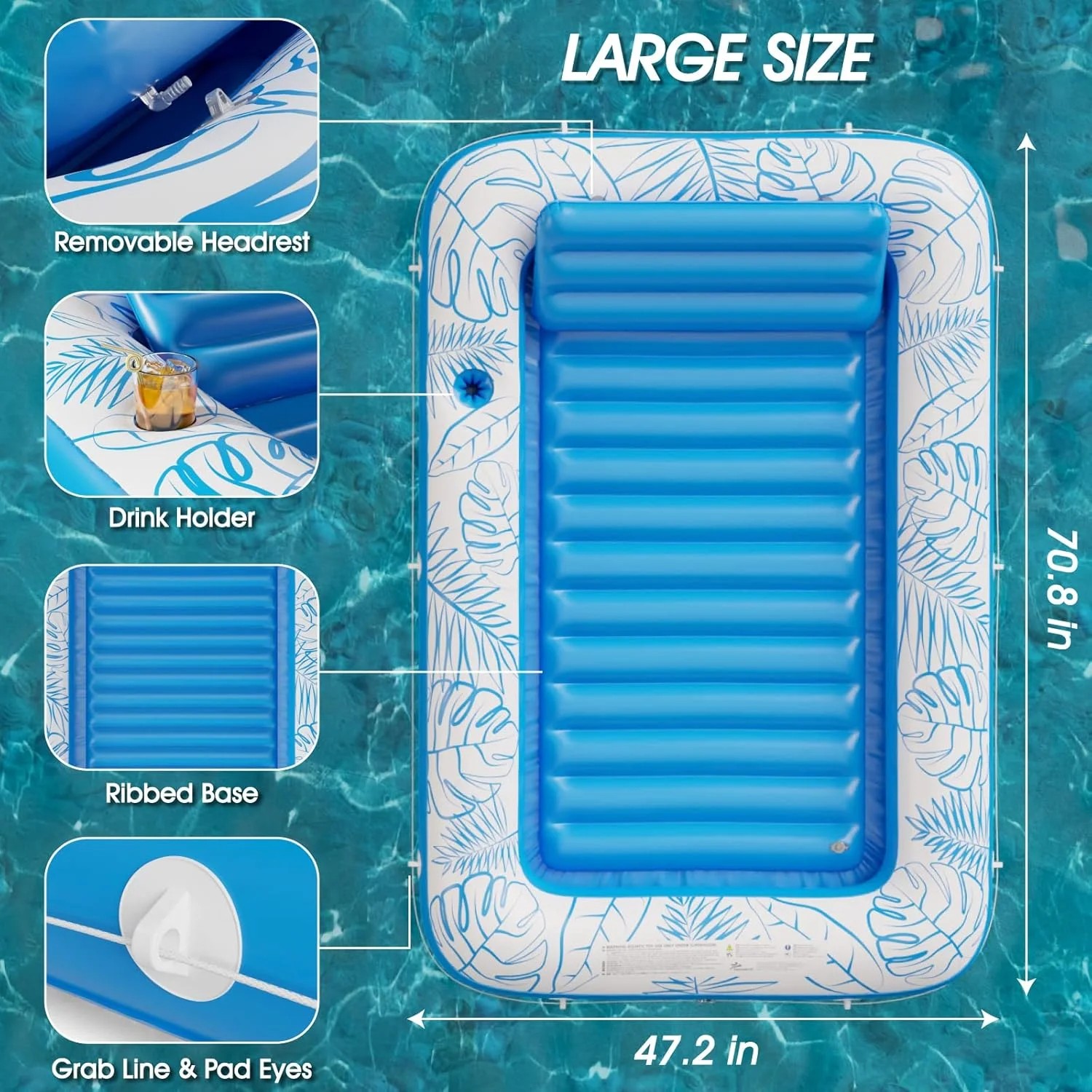 Oversized Inflatable Swimming  - Bathtub Pillow Inflatable recension och pris