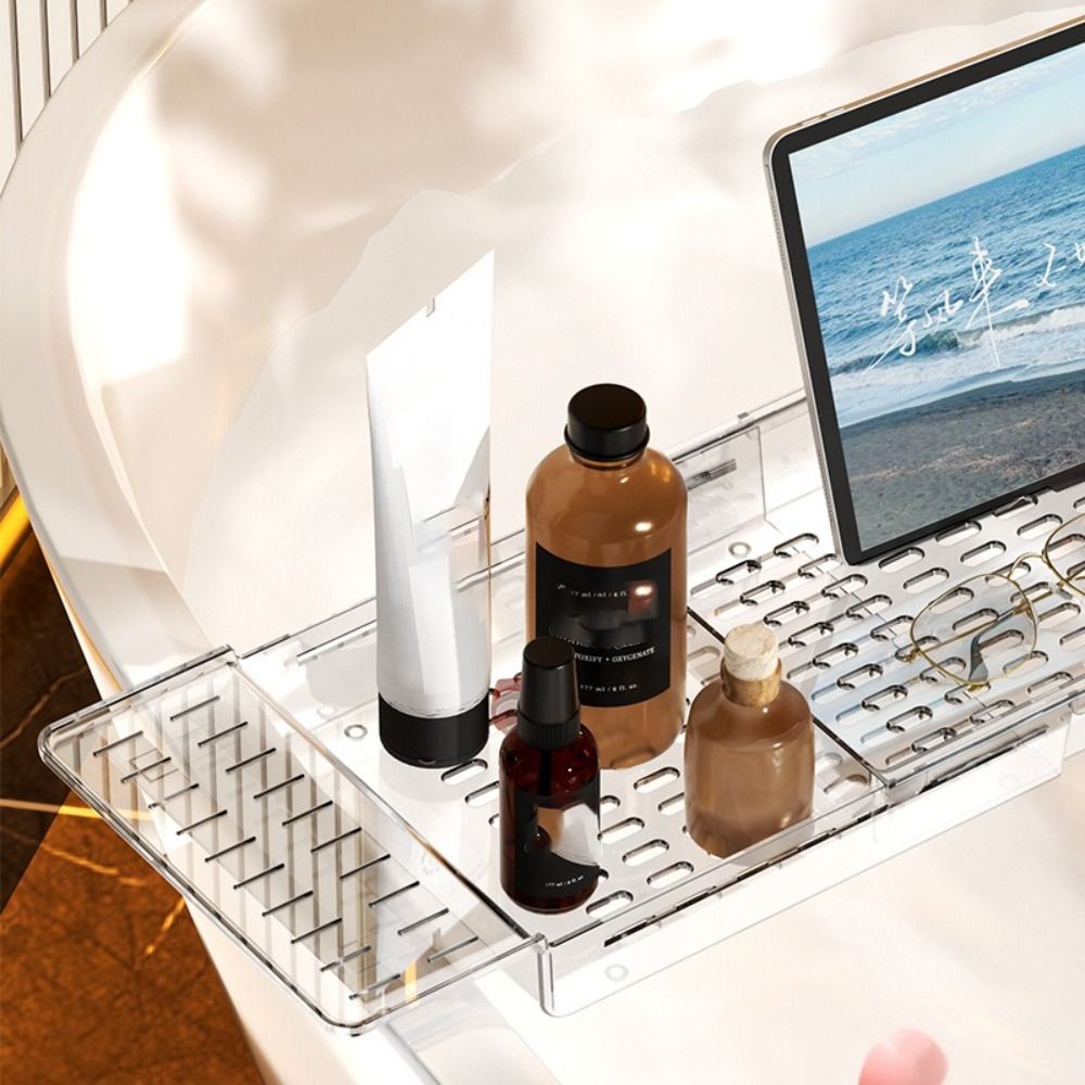 New Adjustable Bathtub Caddy T - Bath Caddy Tray recension och pris