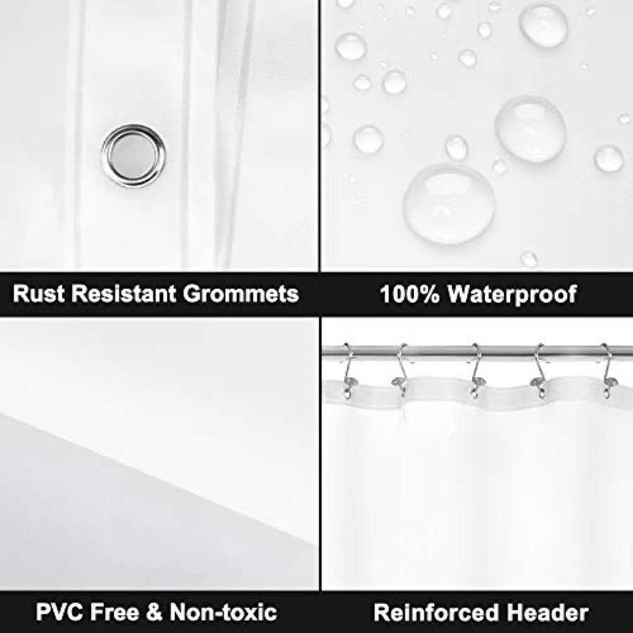 Frosted Shower Curtain Liner - - Shower Curtain Liner recension och pris