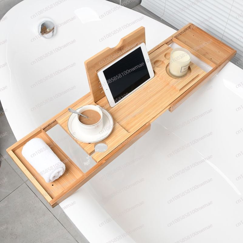 Telescopic bath caddy: bamboo  - Bath Caddy Tray recension och pris