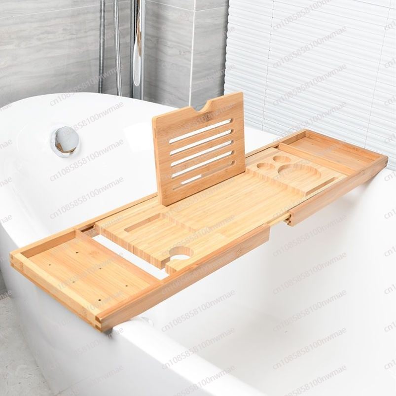Telescopic bath caddy: bamboo  - Bath Caddy Tray recension och pris
