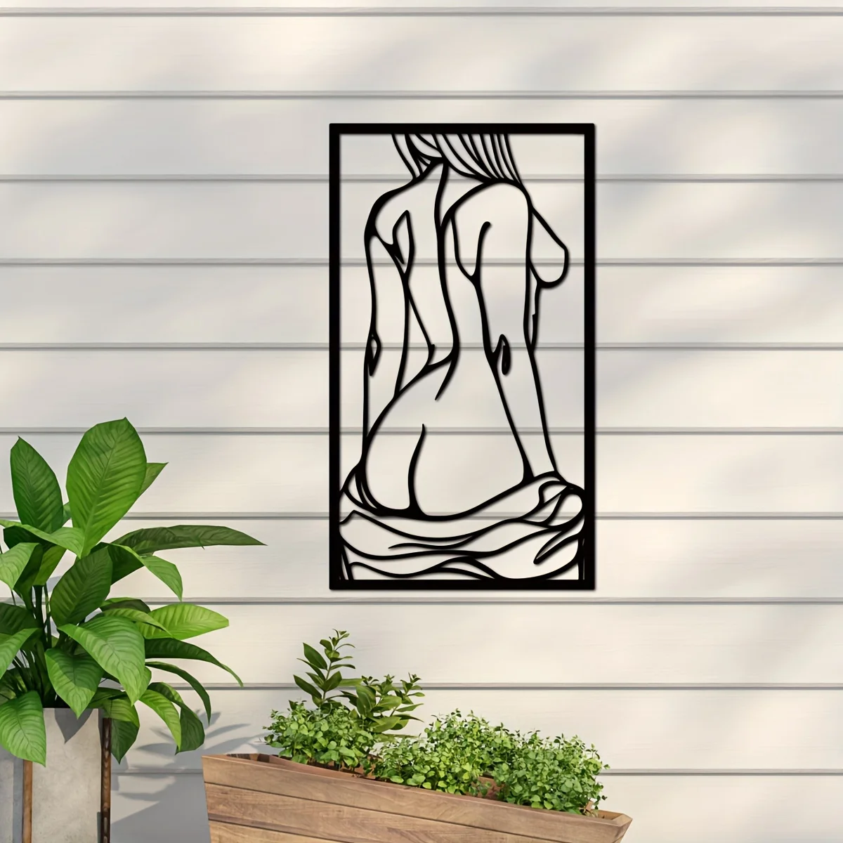 1pc Metal Art Wall Decor, Blac - Home Goods Bathroom recension och pris