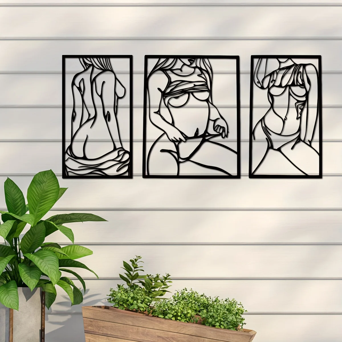 1pc Metal Art Wall Decor, Blac - Home Goods Bathroom recension och pris