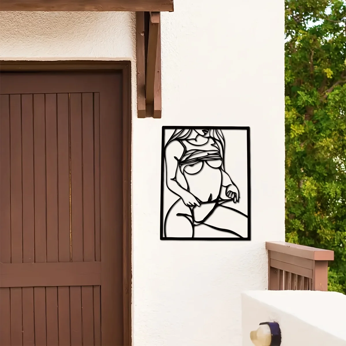 1pc Metal Art Wall Decor, Blac - Home Goods Bathroom recension och pris