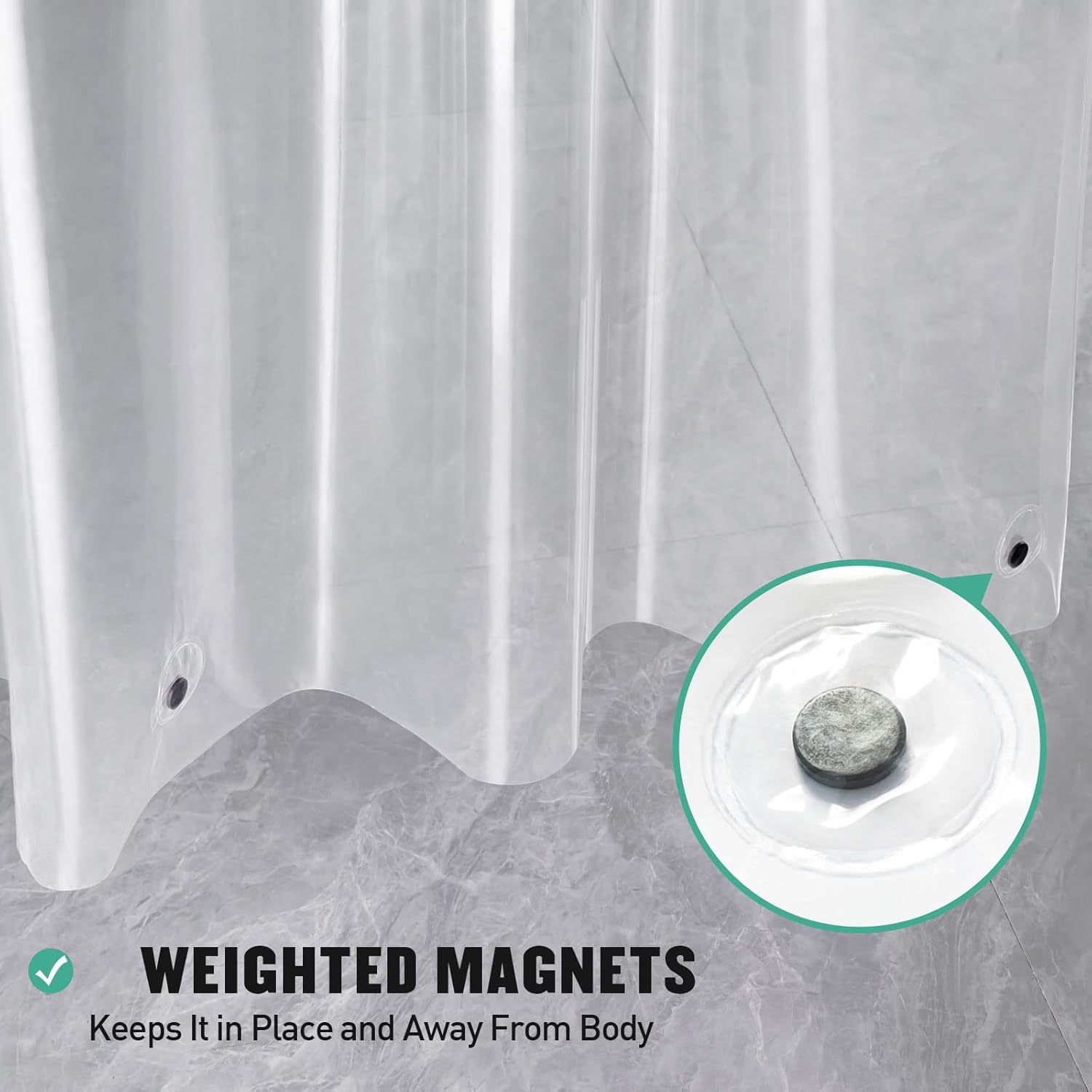 1pc Lightweight Waterproof Cle - Shower Curtain Liner recension och pris