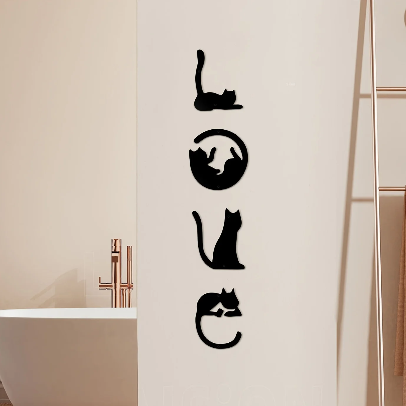 HelloYoung 4pcs/set Cute Cat M - Home Goods Bathroom recension och pris