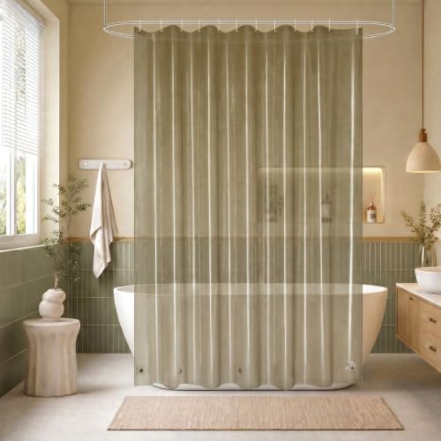 Waterproof Brown Plastic Showe - Shower Curtain Liner recension och pris