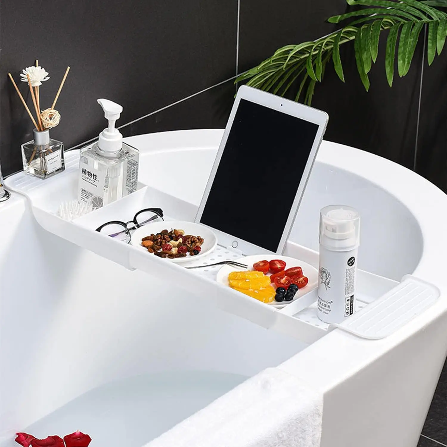Expandable Drain Bath Shelf Ca - Bath Caddy Tray recension och pris