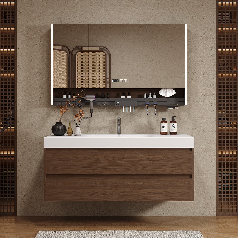 Wooden Partitions Bathroom Cab - Home Bathroom Vanity Combo recension och pris