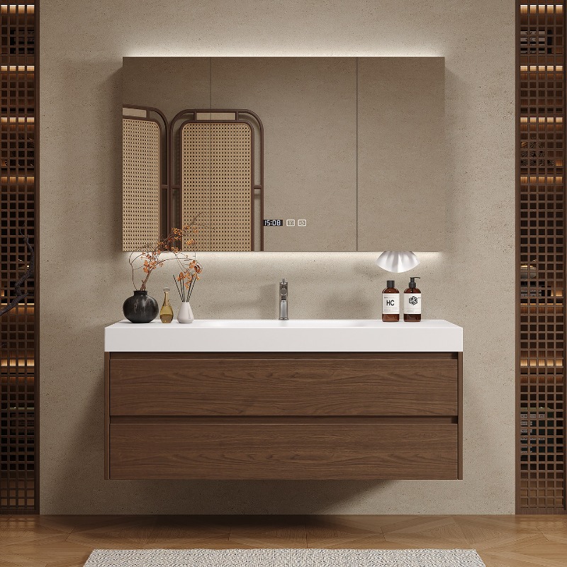 Wooden Partitions Bathroom Cab - Home Bathroom Vanity Combo recension och pris