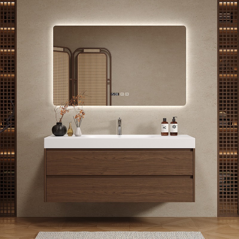 Wooden Partitions Bathroom Cab - Home Bathroom Vanity Combo recension och pris