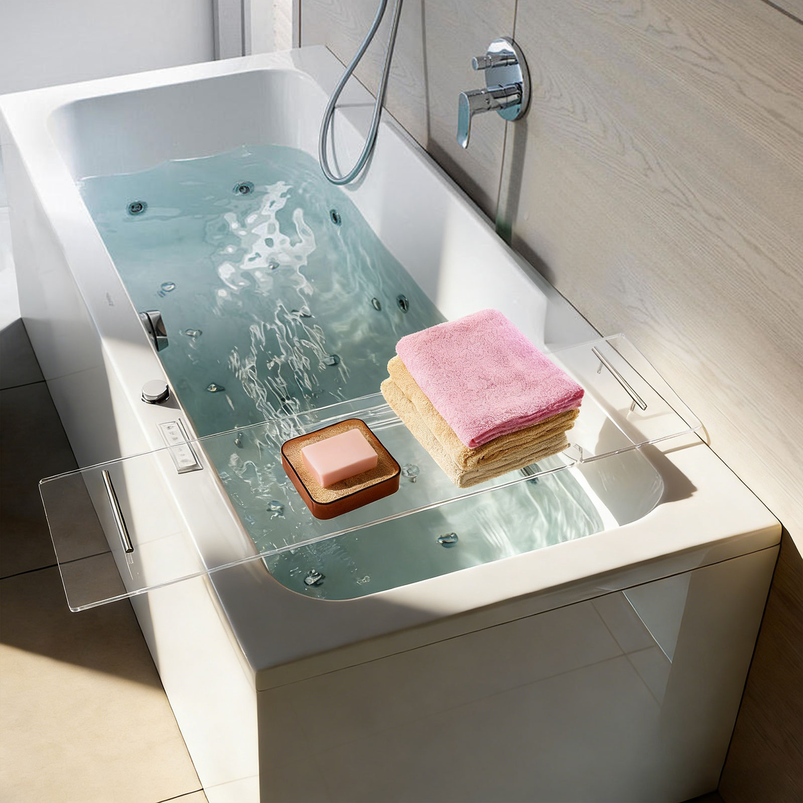 Acrylic Bathtub Tray, Luxury C - Bath Caddy Tray recension och pris