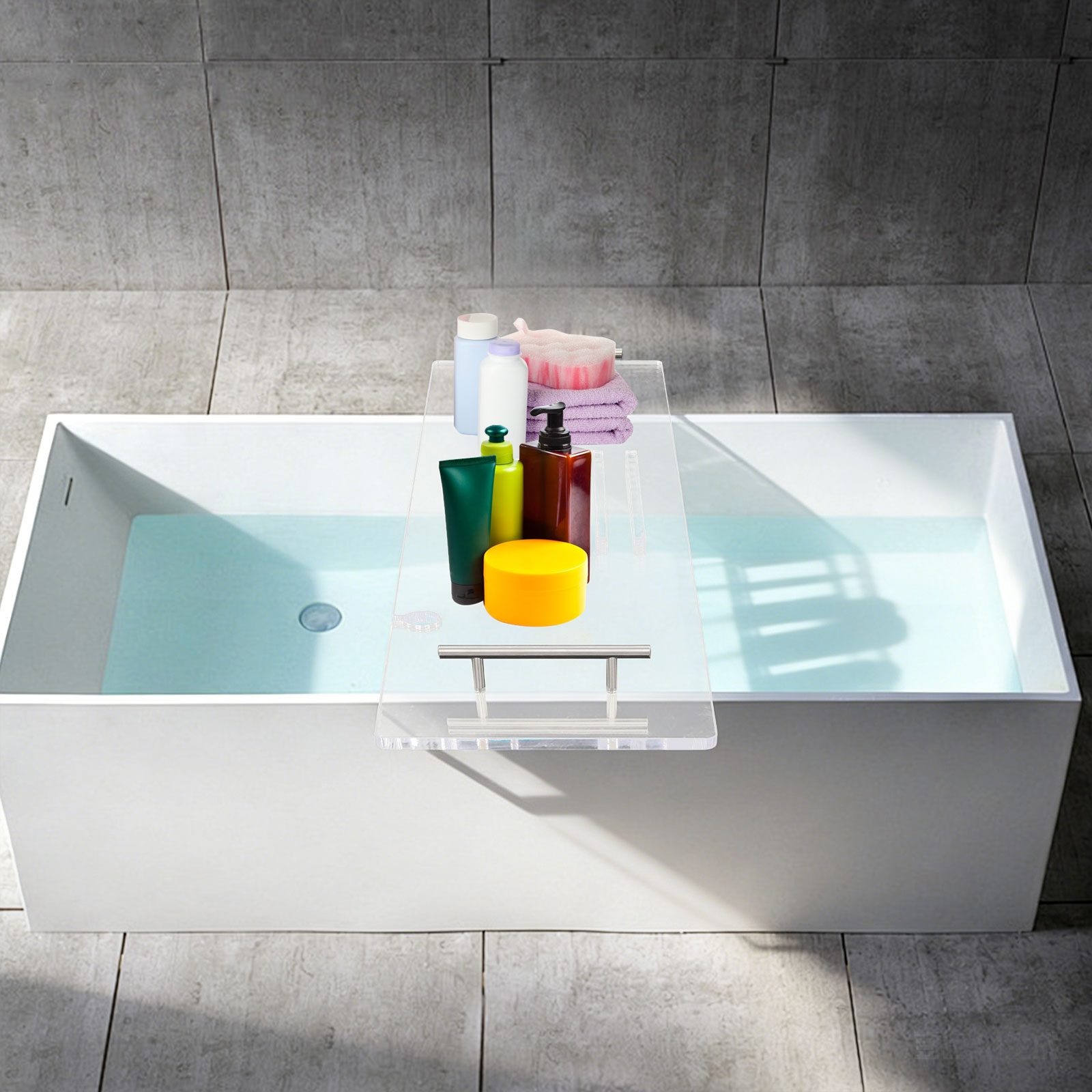 Acrylic Bathtub Tray, Luxury C - Bath Caddy Tray recension och pris