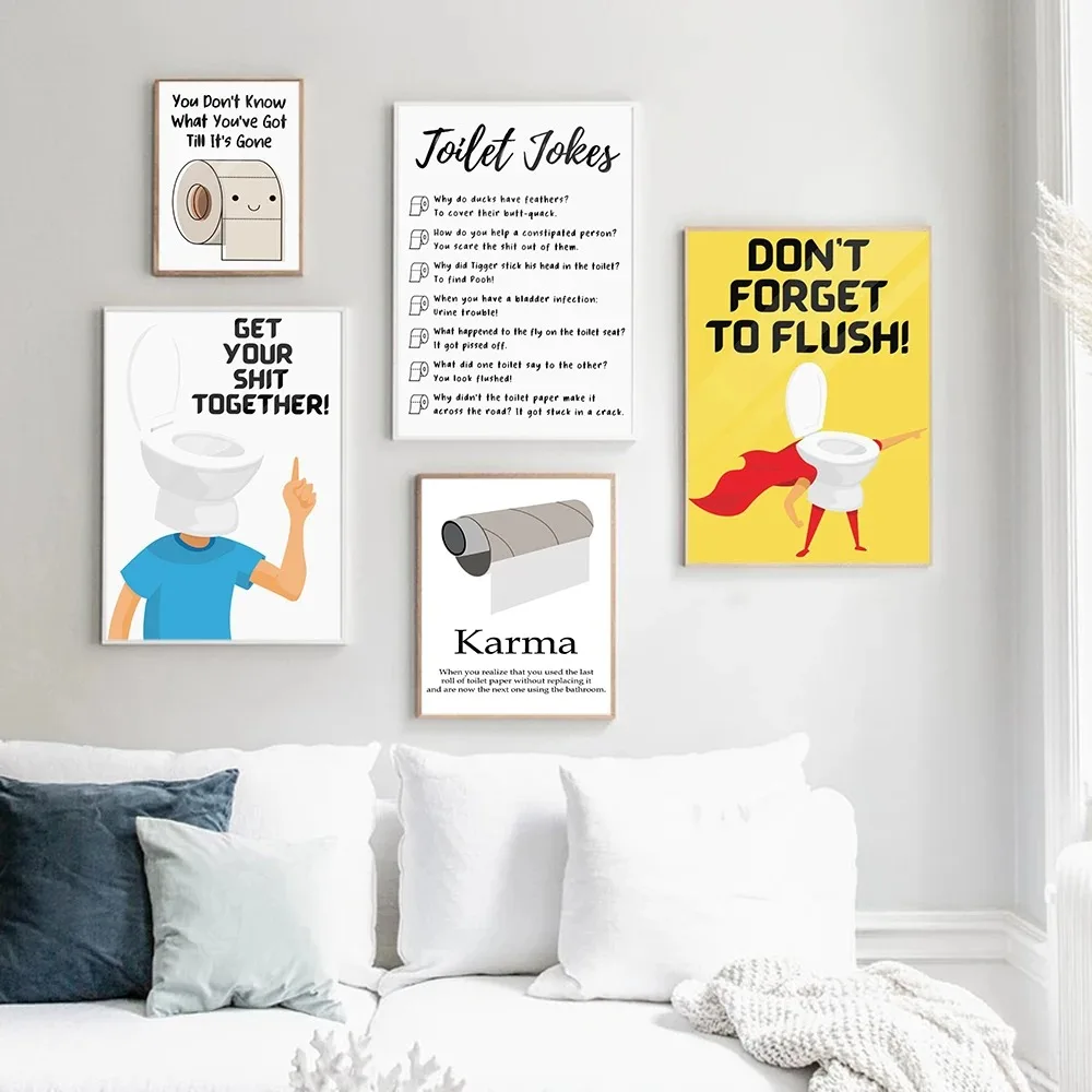Karma Bathroom Rules Art Quote - Home Bathroom Rules recension och pris