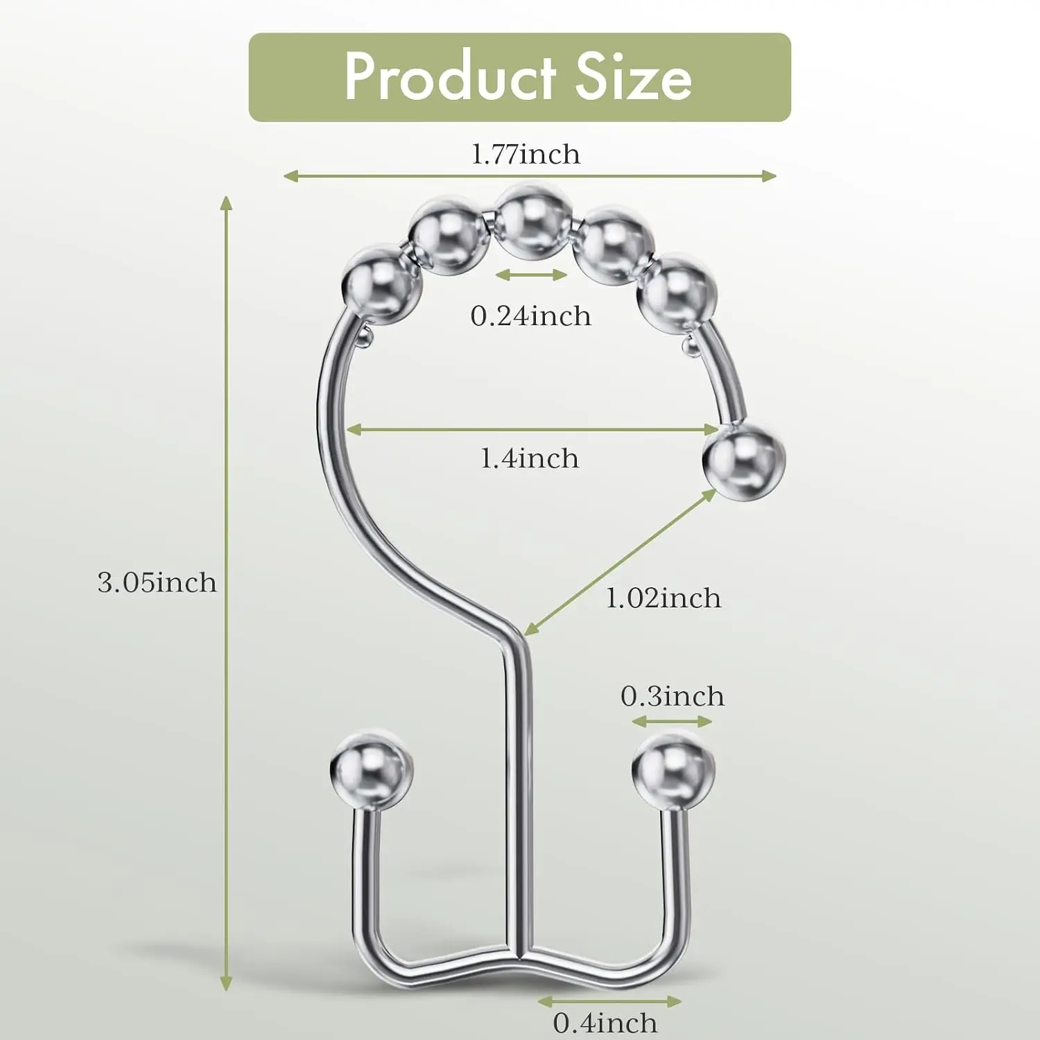 Shower Curtain Hooks Rings, Ru - Shower Curtain Liner recension och pris