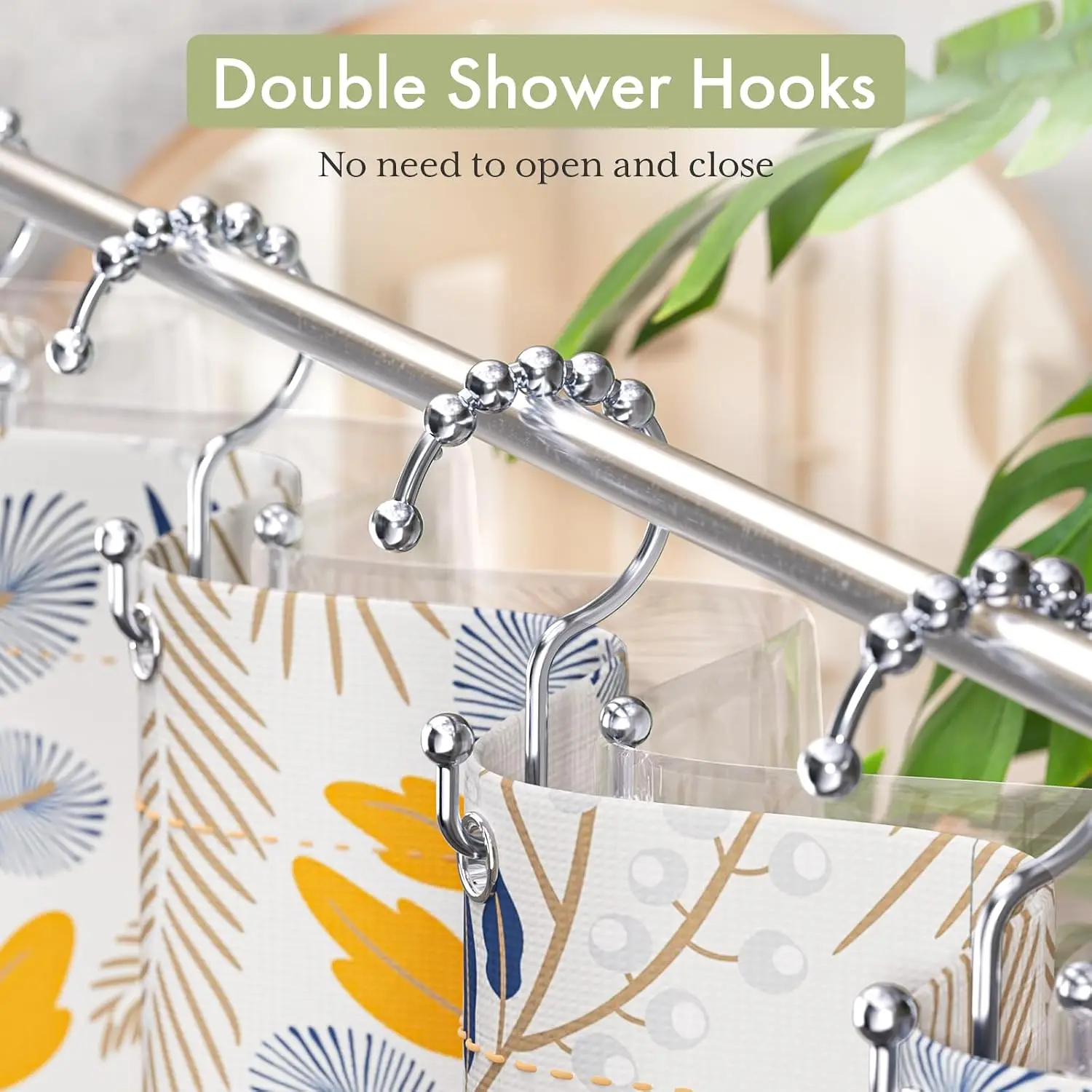 Shower Curtain Hooks Rings, Ru - Shower Curtain Liner recension och pris