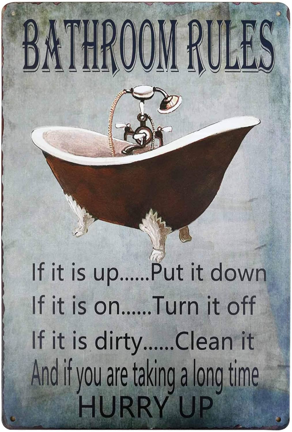 PXIYOU Rustic Bathroom Rules T - Home Bathroom Rules recension och pris